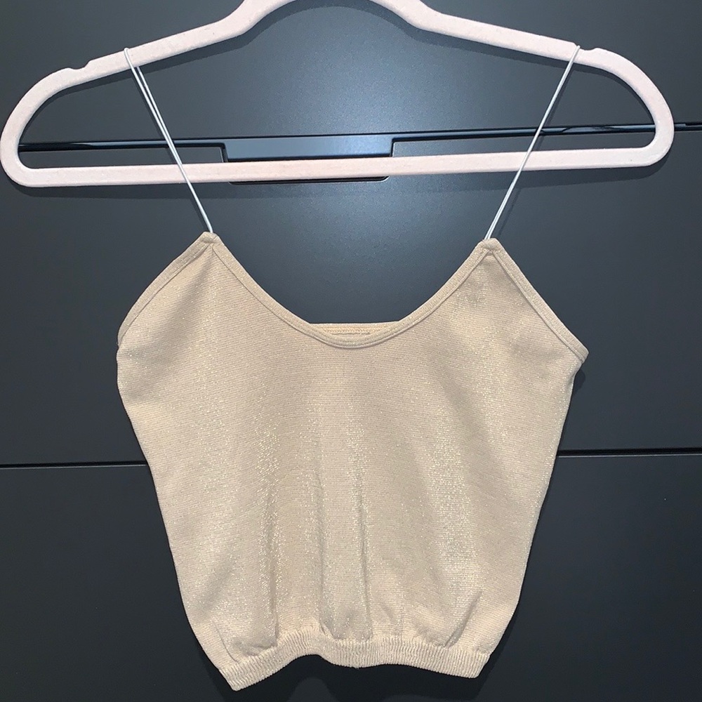 Free People Seamless Skinny Strap Sparkle Cami